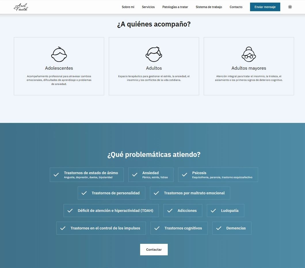 Vista principal del proyecto Axel Fauth