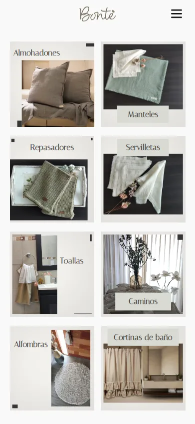 Vista de productos destacados de Bonté Deco